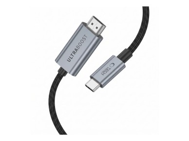 Tech-Protect UltraBoost USB-C HDMI 2.1 60HZ Video Cable 300 cm - Gray Tech-Protect UltraBoost USB-C HDMI 2.1 60HZ Video Cable 300 cm - Gray