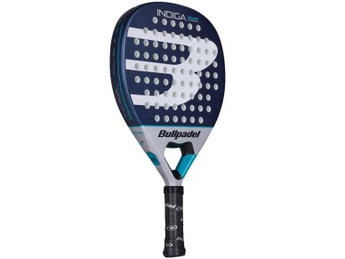 Pala de Pádel Bullpadel Indiga Power 2026/ Blanca y Azul Pala de Pádel Bullpadel Indiga Power 2026/ Blanca y Azul