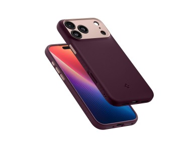 Capa Spigen Nano Pop MagSafe para iPhone 18 Pro/17 Pro - cerejeira escura
