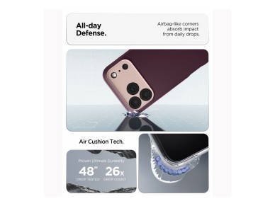 Capa Spigen Nano Pop MagSafe para iPhone 18 Pro/17 Pro - cerejeira escura