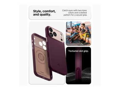 Capa Spigen Nano Pop MagSafe para iPhone 18 Pro/17 Pro - cerejeira escura