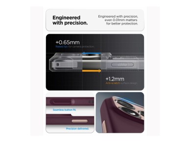Capa Spigen Nano Pop MagSafe para iPhone 18 Pro/17 Pro - cerejeira escura