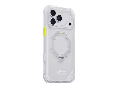Case Skinarma Saturn MagSafe + Rotating  Kick Stand do iPhone 18 Pro Max / 17 Pro Max Frost