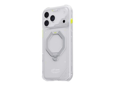 Case Skinarma Saturn MagSafe + Rotating  Kick Stand do iPhone 18 Pro Max / 17 Pro Max Frost