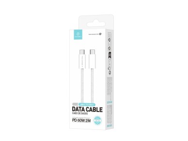Cable USB-C a USB-C TECHANCY TB1764, 2 m, PD 60 W, carga r�pida y transferencia de datos, textura tr