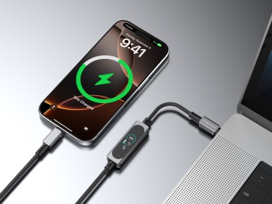 USB-C to USB-C Cable 240W TECHANCY TB1806, PD 3.1, 1.2 m, TFT Touch Screen, Nylon Braided, Data 480 USB-C to USB-C Cable 240W TECHANCY TB1806, PD 3.1, 1.2 m, TFT Touch Screen, Nylon Braided, Data 480