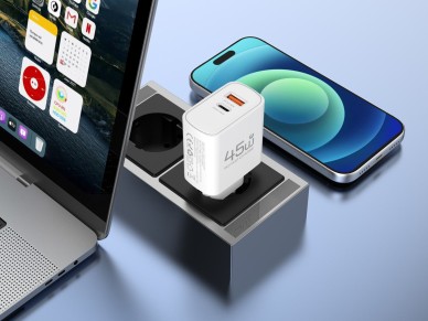 TECHANCY TM02127 45W USB-C Charger, PD 3.0 PPS Fast Charging, USB-A QC 3.0, 2 Ports, European Plug, TECHANCY TM02127 45W USB-C Charger, PD 3.0 PPS Fast Charging, USB-A QC 3.0, 2 Ports, European Plug,