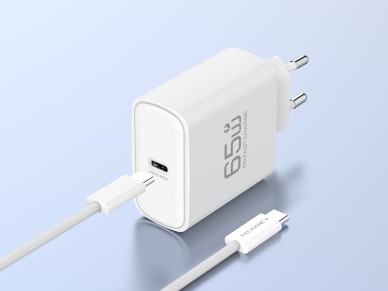 Cargador USB-C TECHANCY TA2845 de 65 W, PD 3.0 PPS, carga r�pida, cable USB-C a USB-C de 1,5 m y 60 