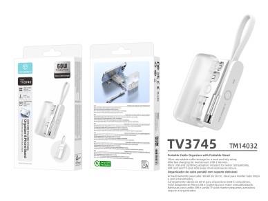 Kit with 60W USB-C cable, 30 cm, folding case with stand, Micro USB and Lightning adapters. Kit with 60W USB-C cable, 30 cm, folding case with stand, Micro USB and Lightning adapters.