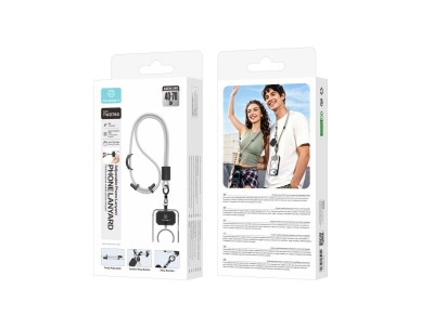 TECHANCY TW2780 Mobile Phone Lanyard, Adjustable 40-70 cm, 8 mm Braided Cord, Neck and Shoulder Stra TECHANCY TW2780 Mobile Phone Lanyard, Adjustable 40-70 cm, 8 mm Braided Cord, Neck and Shoulder Stra