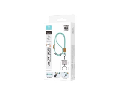 TECHANCY TW2780 Mobile Phone Lanyard, Adjustable 40-70 cm, 8 mm Braided Cord, Neck and Shoulder Stra