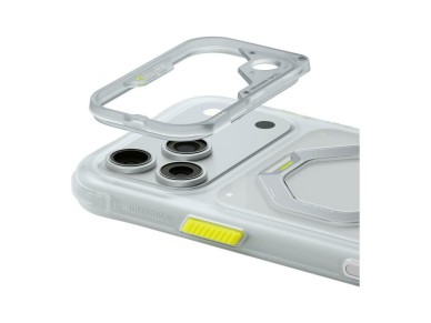 Case Skinarma Saturn MagSafe + Rotating  Kick Stand do iPhone 18 Pro Max / 17 Pro Max Frost