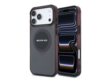 Mercedes AMG IML Transparent Bicolor Block MagSafe Case for iPhone 18 Pro Max / 17 Pro Max - Black a