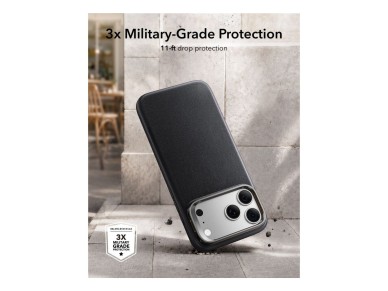 ESR Leather Kickstand MagSafe Case for iPhone 18 Pro Max / 17 Pro Max - Black