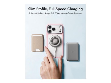 Capa MagSafe ESR Classic Hybrid com suporte para iPhone 18 Pro/17 Pro - Rosa Mate Capa MagSafe ESR Classic Hybrid com suporte para iPhone 18 Pro/17 Pro - Rosa Mate