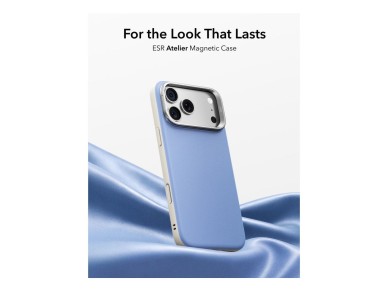 Capa MagSafe com suporte ESR Atelier para iPhone 18 Pro/17 Pro - Azul Claro Capa MagSafe com suporte ESR Atelier para iPhone 18 Pro/17 Pro - Azul Claro