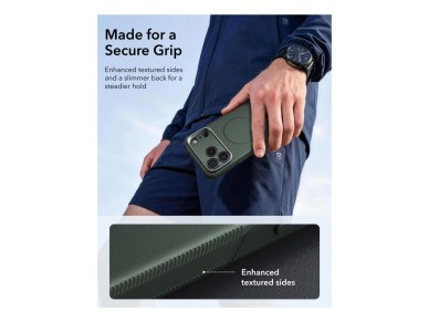 Capa ESR Cyber-Tough com suporte e MagSafe para iPhone 18 Pro/17 Pro - Verde Capa ESR Cyber-Tough com suporte e MagSafe para iPhone 18 Pro/17 Pro - Verde