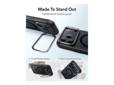 ESR Classic Hybrid Kickstand MagSafe Case for iPhone 18 Pro Max / 17 Pro Max - Matte Black
