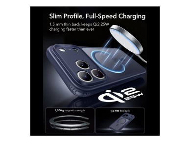 ESR Classic Hybrid MagSafe Case for iPhone 18 Pro / 17 Pro - Matte Navy Blue