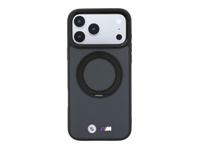 Capa BMW Kevlar Ring Stand 360 MagSafe para iPhone 18 Pro Max / 17 Pro Max - Cinza Escuro
