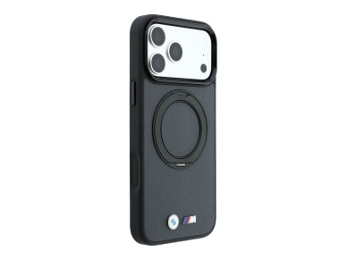 Capa BMW Kevlar Ring Stand 360 MagSafe para iPhone 18 Pro Max / 17 Pro Max - Cinza Escuro