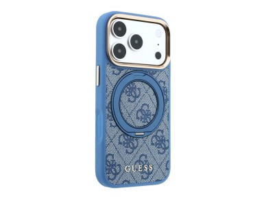 Guess Ring Stand 360 4G Classic Logo MagSafe Case for iPhone 18 Pro / 17 Pro - Blue Guess Ring Stand 360 4G Classic Logo MagSafe Case for iPhone 18 Pro / 17 Pro - Blue