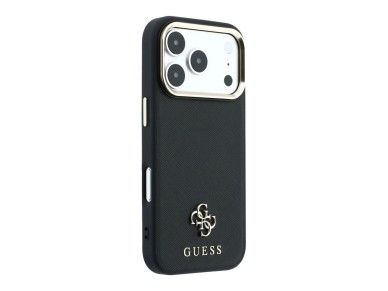Guess Saffiano Small 4G & Classic Logo MagSafe Case for iPhone 18 Pro / 17 Pro - Black Guess Saffiano Small 4G & Classic Logo MagSafe Case for iPhone 18 Pro / 17 Pro - Black