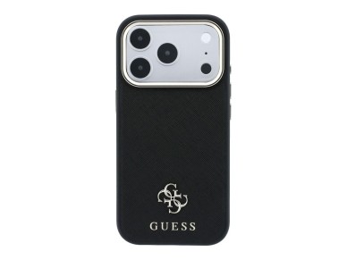 Guess Saffiano Small 4G & Classic Logo MagSafe Case for iPhone 18 Pro / 17 Pro - Black Guess Saffiano Small 4G & Classic Logo MagSafe Case for iPhone 18 Pro / 17 Pro - Black
