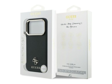 Guess Saffiano Small 4G & Classic Logo MagSafe Case for iPhone 18 Pro / 17 Pro - Black Guess Saffiano Small 4G & Classic Logo MagSafe Case for iPhone 18 Pro / 17 Pro - Black