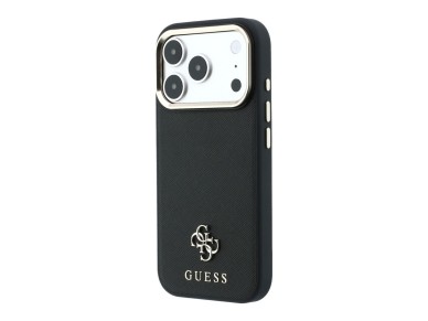 Guess Saffiano Small 4G & Classic Logo MagSafe Case for iPhone 18 Pro / 17 Pro - Black Guess Saffiano Small 4G & Classic Logo MagSafe Case for iPhone 18 Pro / 17 Pro - Black