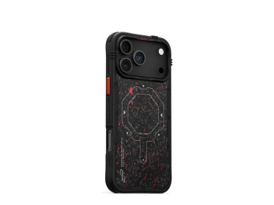 Capa Skinarma Vektor para iPhone 17 Pro Max com carregamento magn�tico, preta.