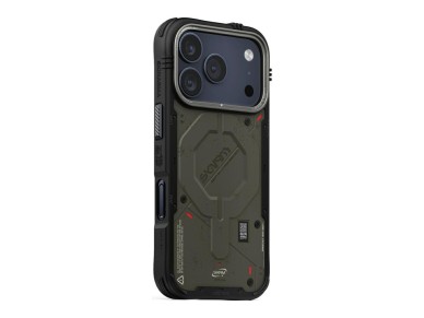 Capa Skinarma Vigor MagSafe para iPhone 17 Pro verde