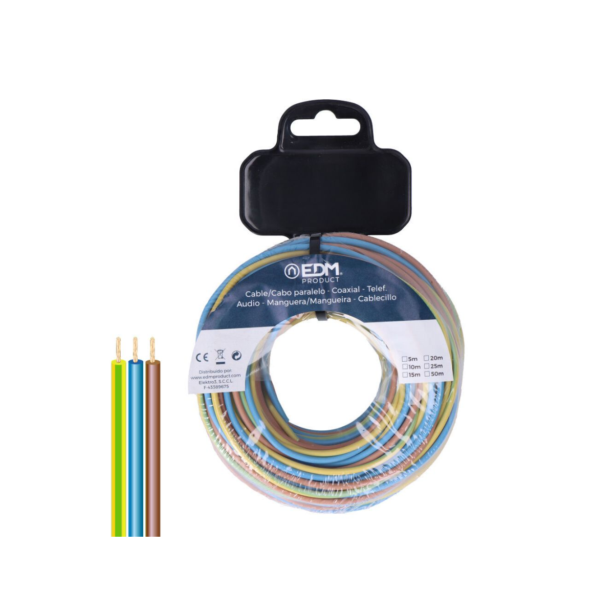 Col Wire Braided electrical wire reel h07z1-k 3 g 2,50 mm² 3 col - 8425998287417 ...