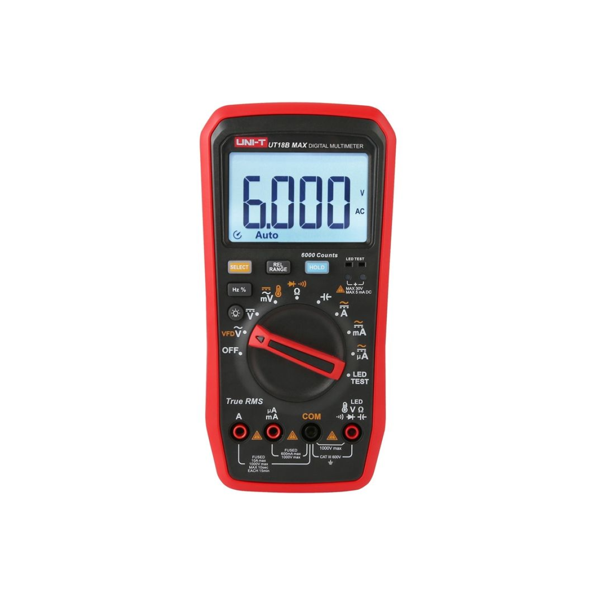 Uni-T True RMS UT18B MAX Digital Multimeter - UT18BMAX - Emegastore